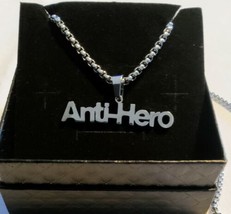 Taylor Swift Anti-Hero Theme Song 24&quot; Necklace Stainless Steel Silver - £27.36 GBP