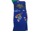Polo Ralph Lauren Bearwaiian Bear Socks Mens Size 6-13 Denim Blue Red 2-... - $24.95