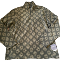 EDDIE BAUER Green 1/4 Zip Fleece Pullover Jacket Sz Large L NWT Mens - £18.07 GBP