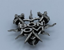 Bon Jovi Heart Pin Brooch English Pewter Alchemy Poker Vintage 1993 - $46.27