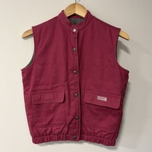 Vintage ESPIRIT Pink Vest Lined With Gray Snaps Closures No Tag Circa 1980s - £17.59 GBP