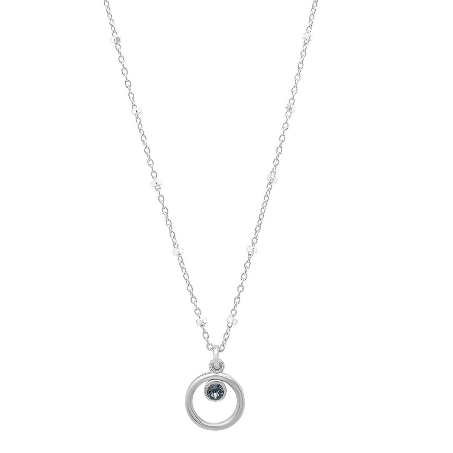 Jessica Elliot women's eternity circle necklace in Sterling/BlackDiamond - size