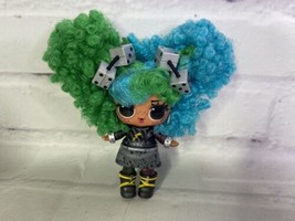 LOL Surprise Rebel Remix Hair Flip Doll ONLY Blue Green Curly Hair With Outfit - £11.61 GBP