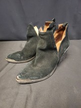 Jeffrey Campbell Cromwell Ankle Bootie Black Suede Western Style Boot Sh... - $44.95