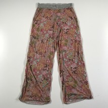 Samantha Chang Pants Womens S Pink Floral Lace Waist Stretch Sheer Boho ... - $46.74