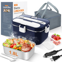 Electric Lunch Box for Adults: 100W Heated Lunch Box Food Warmer, 1.8L Portable  - £93.73 GBP