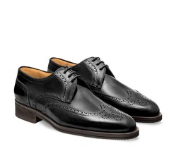 New Darby Handmade Leather Shoes Black color Wing Tip Brogue Shoe For Men&#39;s - $159.00