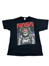 NASA T Shirt Adult XL Ring Spun Crew Neck Black Astronaut ISS Space Station - $17.33