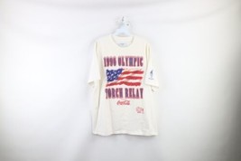 Vintage 90s Mens XL Spell Out Coca Cola 1996 Atlanta Olympics T-Shirt White USA - $49.45