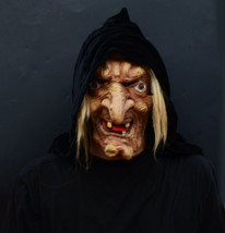 Halloween Witch Mask Scary Latex Old Lady Snow White Costume Mask with Hair - $18.99