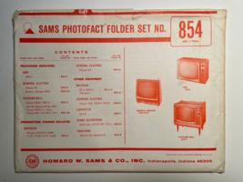 SAMS PHOTOFACT FOLDER SET NO. 854 DECEMBER 1966 MANUAL SCHEMATICS - $4.95
