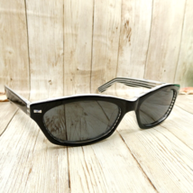 Polaroid Black White Striped Polarized Sunglasses - Edna PDP9104 55-17-145 - £17.77 GBP