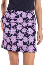 NWT Ladies GOLFTINI Navy Lavender Floral &quot;WINE DOWN&quot; Golf Skort size 4 - $49.99