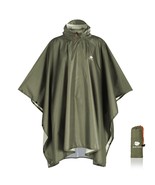 ANYOO Hooded Rain Poncho for Adults Waterproof Lightweight Rain Coats fo... - $29.68