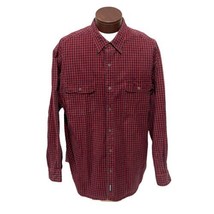 Abercrombie &amp; Fitch Long Sleeve Button Front Shirt Red Blue Plaid Check ... - $17.07