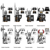 8Pcs Medieval Warrior Minifigure Teutonic Knight Hospitaller Knight Mini... - £19.87 GBP