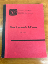 Theory of Functions of a Real Variable by Peter Lax - NYU Courant Instit... - $43.95