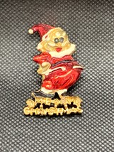 Vintage Christmas Santa Claus Collar Pin Brooch - £5.93 GBP