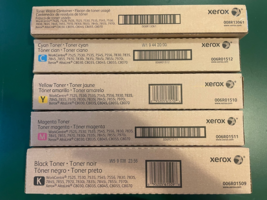 GENUINE XEROX TONER SET w/Waste CYMK 006R01509 006R01510 006R01511 006R0... - $3,079.76 MXN