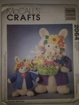 McCall&#39;s 2064 Easter Bunnies 20&quot; Mother Bunny 11&quot; Girl Bunny Baby Bunny - £10.16 GBP