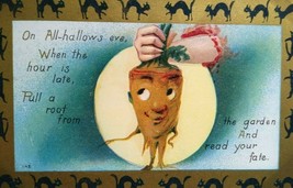 Halloween Postcard Anthropomorphic Carrot Fantasy Creature 142 Original Antique - £60.84 GBP
