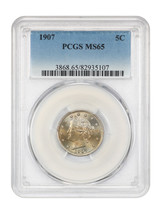 1907 5C PCGS MS65 - $585.64
