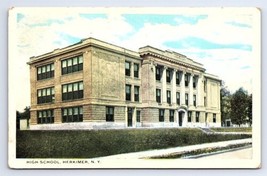 Postcard High School Herkimer New York c.1920 - £7.34 GBP