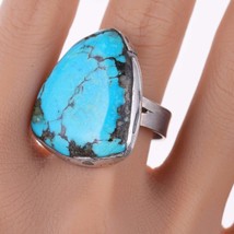 sz11 Vintage southwestern sterling and turquoise ring - £87.04 GBP