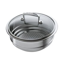 Le Creuset Stainless Steel Multi-steamer with Glass Lid, fits 16, 18 and... - £148.45 GBP