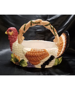 Home Trends Ceramic Thanksgiving Turkey Serving Basket - $11.25