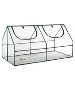 Small Garden Cloche Greenhouse Mini Compact Outdoor Seed Starter Clear P... - $1,079.20 MXN