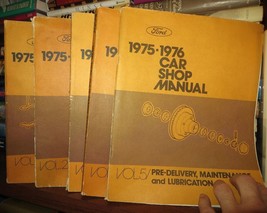 Ford Motor Co.  1975-1976 CAR SHOP MANUAL Five Volume Set: Chassis, Engine, Elec - £55.81 GBP