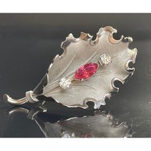 Bond Boyd 925 Sterling Silver Rhinestone Exotic Flower Brooch Sky - $34.45