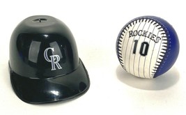 Colorado Rockies Helmet &amp; Dante Bichette #10 purple &amp; pinstripe baseball... - £14.63 GBP