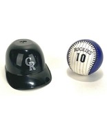 Colorado Rockies Helmet &amp; Dante Bichette #10 purple &amp; pinstripe baseball... - €16,34 EUR