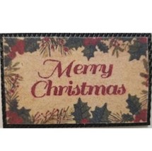 Merry Christmas Door Mat by Barb BB9K Welcome Dollhouse Miniature - £5.93 GBP