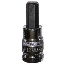 VIM Tools 12 mm Hex Bit, Chrome 1/2 Inch Square Drive Bit Holder - $723.81 MXN