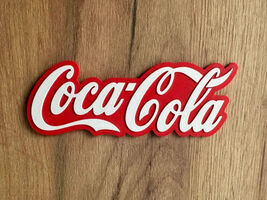 Coca-Cola Script Logo Sign 3D Printed Wall Art Decor Collectible Red White - $14.69