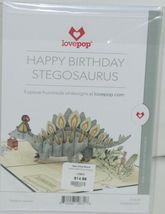 Lovepop LP2670 Happy Birthday Stegosaurus Pop Up Card White Envelope image 6