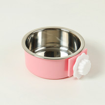 Removable Hanging Food Stainless Steel Water Bowl Cage Bowl for Dogs Cats Birds  - £26.23 GBP