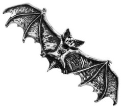 Alchemy Gothic Darkling Vampire Dracula Bat Hair Slide Clip Pewter Barrette HH1 - £21.97 GBP