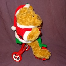 Avon Cycling Santa Teddy Bear Plush 12 Songs Rides Around on His Bike Re... - $39.91