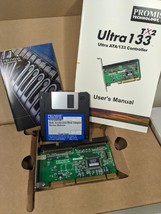 Promise Ultra 133 TX2 UDMA 2xIDE PCI Controller Card w/ Box &amp; Manual UNT... - $56.00