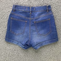 BULLHEAD Denim Mom Short Womens 3 Blue Midrise Cuffed Stretch Shortie 27x2 - £7.84 GBP