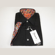 Men Premium Quality Soft Linen Sports Shirt By INSERCH Short Sleeves SS717 Black image 6