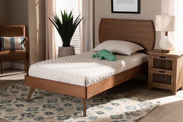 Decker Walnut Brown Twin Size Platform Bed - $8,988.95 MXN