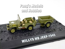 3.25 Inch Willys MB with Bantam T3 Trailer - USMC  1/72 Scale Diecast Model - $547.14 MXN