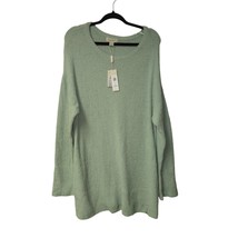 Charlie Paige Womens XL Sweater Sage Green Tunic Long Sleeves Soft Oversized NWT - £11.65 GBP