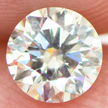 Round Cut Diamond 0.42 Carat Loose H Color SI1 Real Natural Enhanced Certified - £275.77 GBP