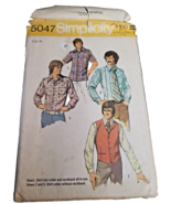 Simplicity 5047 pattern Men&#39;s 1970&#39;s  Shirt &amp; Vest   Size 34 Chest - £4.39 GBP